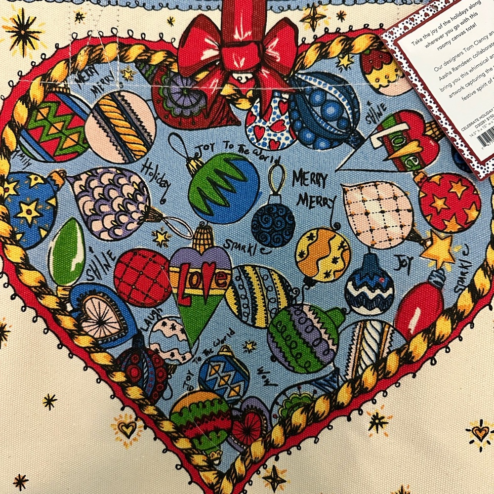 (MSRP $150) Brighton Holiday Heart Tote - NWT - Picture 3 of 5